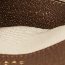 Pre Owned Gucci Horsebit 1955 Mini Beige/Brown Jumbo GG Canvas and Leather Shoulder Bag