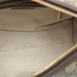 Pre Owned Gucci Ophidia Web Beige Supreme Canvas Shoulder Bag