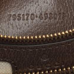 Pre Owned Gucci Ophidia Web Beige Supreme Canvas Shoulder Bag