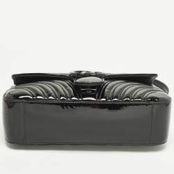 مملوكة مسبقًا حقيبة كتف غوتشي مارمونت جلد ماتلاس أسود صغير