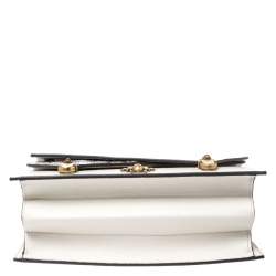 Pre Owned Gucci Cream Python and Leather Ottilia Bee Printed Bamboo Top Handle Bag
