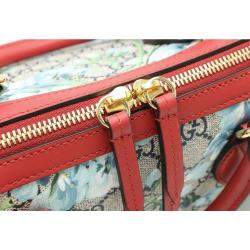 Pre Owned Gucci Beige Blooms GG Supreme Canvas Small Boston Bag