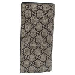Gucci Beige GG Supreme Canvas Tiger Print Long Bifold Wallet