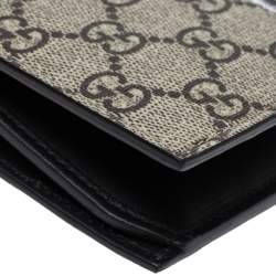 Gucci Beige GG Supreme Canvas Tiger Print Long Bifold Wallet