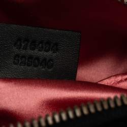 مملوكة مسبقًا Gucci Black Matelasse Velvet and Leather GG Marmont Belt Bag