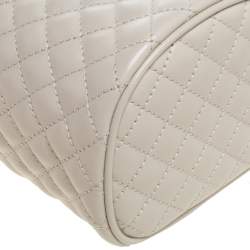 Pre Owned Gucci White Quilted Leather Trapuntata Convertible Belt Bag
