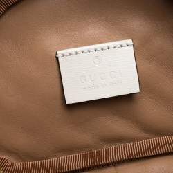 Pre Owned Gucci White Quilted Leather Trapuntata Convertible Belt Bag