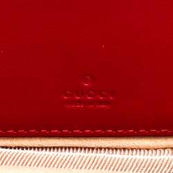 مملوكة مسبقًا Gucci Red Matelasse Leather GG Marmont Triple Zip Chain Bag