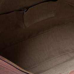 Pre Owned Gucci Pink Leather Microguccissima Bree Hobo