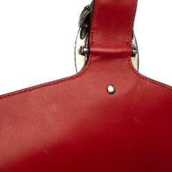 مملوكة مسبقًا حقيبة كتف غوتشي "ديونيسوس ارابيسك" متوسطة جلد و كانفاس جي جي سوبريم أحمر