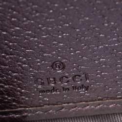 Pre Owned Gucci Dark Brown Leather GG Marmont Zip Around Wallet