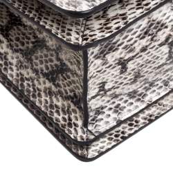 مملوكة مسبقًا Gucci Black/White Python Queen Margaret Loved Top Handle Bag