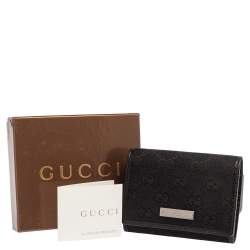 Gucci Black GG Canvas Flap Card Holder