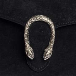 Pre Owned Gucci Black Suede Dionysus Wallet On Chain           