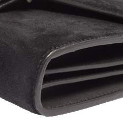 Pre Owned Gucci Black Suede Dionysus Wallet On Chain           