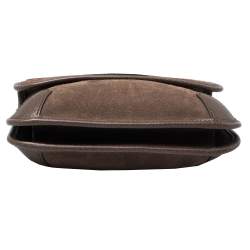 Gucci Brown Suede and Leather Web Neo Crossbody Bag