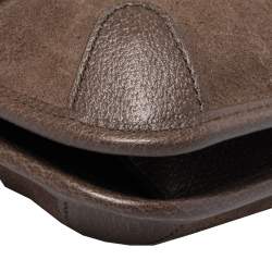 Gucci Brown Suede and Leather Web Neo Crossbody Bag