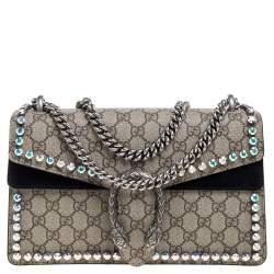 GUCCI BEIGE GG COATED CANVAS SMALL DIONYSUS SUPREME SHOULDER BAG - My  Luxury Bargain