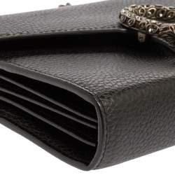 مملوكة مسبقًا Gucci Black Leather Dionysus Mini Chain Shoudler Bag