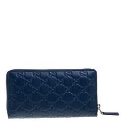 مملوكة مسبقًا محفظة غوتشي مزينة باتش NY Yankees سحاب ملتف كانفاس GG بني