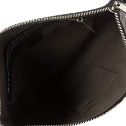 Pre Owned Gucci Black Guccissima Leather Messenger Bag
