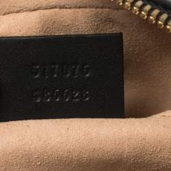 Pre Owned Gucci Black Suede and Patent Leather GG Ophidia Belt Bag