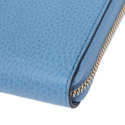 Pre Owned محفظة غوتشي جلد  جي جي بنية داكنة بسحاب ملتف مارمونت 