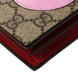 Gucci Beige GG Supreme Canvas Mystic Cat Compact Wallet