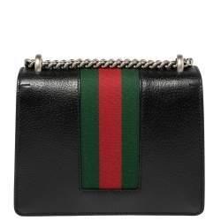 مملوكة مسبقًا Gucci Black Leather Mini Web Dionysus Shoulder Bag