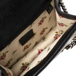 مملوكة مسبقًا Gucci Black Leather Mini Web Dionysus Shoulder Bag