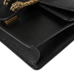 مملوكة مسبقًا Gucci Black Leather Mini Web Dionysus Shoulder Bag