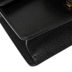 مملوكة مسبقًا Gucci Black Leather Mini Web Dionysus Shoulder Bag