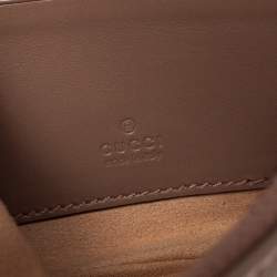 Pre Owned Gucci Pink Leather GG Marmont Wrist Wallet