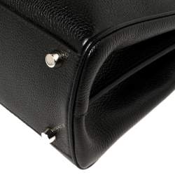 مملوكة مسبقًا حقيبة غوتشي زومي جلد أسود محبب صغيرة