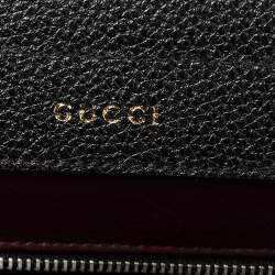 مملوكة مسبقًا حقيبة غوتشي زومي جلد أسود محبب صغيرة