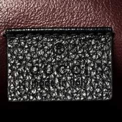 مملوكة مسبقًا حقيبة غوتشي زومي جلد أسود محبب صغيرة