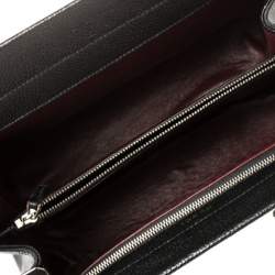 مملوكة مسبقًا حقيبة غوتشي زومي جلد أسود محبب صغيرة