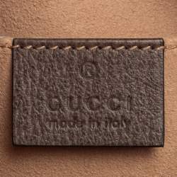 مملوكة مسبقًا حقيبة كروس غوتشي ميني أوفيديا جلد وكانفاس سوبريم جي جي عاجية/ بيج