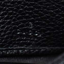 Pre Owned  محفظة كونتيننتال غوتشي آنيمالير جلد سوداء