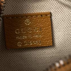 مملوكة مسبقًا Gucci x Disney Brown GG Supreme Canvas and Leather Mini Mickey Mouse Round Crossbody Bag