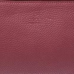 Pre Owned Gucci Dark Pink Leather Bamboo Tassel Clutch