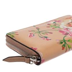 مملوكة مسبقًا Gucci Multicolor Shanghai Blooms Print Leather Zip Around Wallet