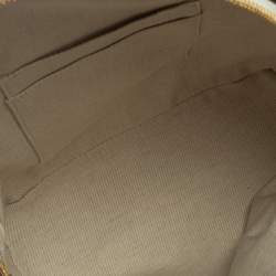 Pre Owned Gucci White GG Supreme Canvas and Leather Small Ophidia Flora Backpack