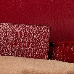 مملوكة مسبقًا Gucci Black/Red Matelasse Leather Mini GG Marmont Torchon Top Handle Bag