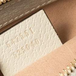 Pre Owned Gucci Off White Leather Small Ophidia Satchel