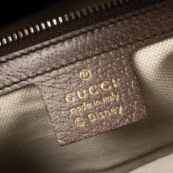 Pre Owned Gucci Brown Coated Canvas And Leather "Three little Pigs" Ophidia Backpack