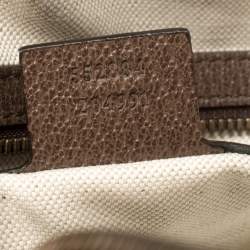 Pre Owned Gucci Brown Coated Canvas And Leather "Three little Pigs" Ophidia Backpack