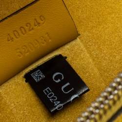 Pre Owned حقيبة كتف غوتشي صغيرة ديونيسوس فيونكة مزخرفة كريستال كانفاس GG سوبريم و سويدي بيج