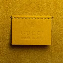 Pre Owned حقيبة كتف غوتشي صغيرة ديونيسوس فيونكة مزخرفة كريستال كانفاس GG سوبريم و سويدي بيج