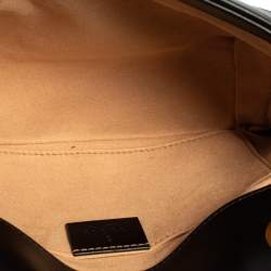 Pre Owned حقيبة كتف غوتشي مارمونت صغيرة جي جي جلد ماتيلاس أسود